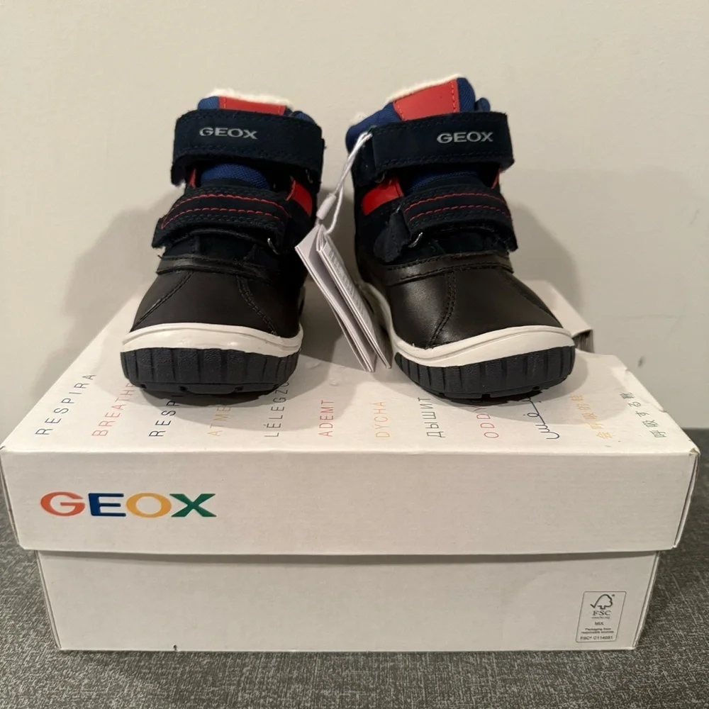 Geox Respira Toddler Boys Winter Boots Warm Lined size US6.5